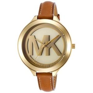 Michael Kors Watch Tan Leather